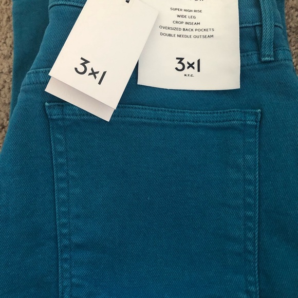 3x1 N.Y.C. W4 Shelter Wide Leg Crop Jeans Pant - Picture 4 of 8